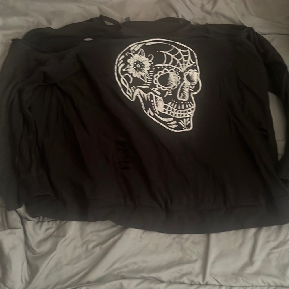 Black skeleton shirt